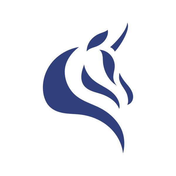 White and blue eFantasy symbol